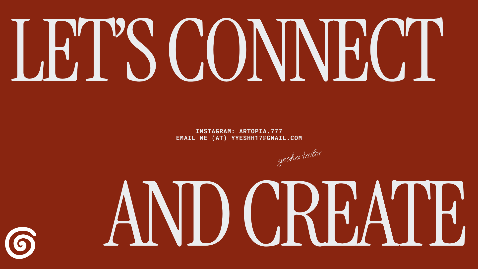 Let's connect and create